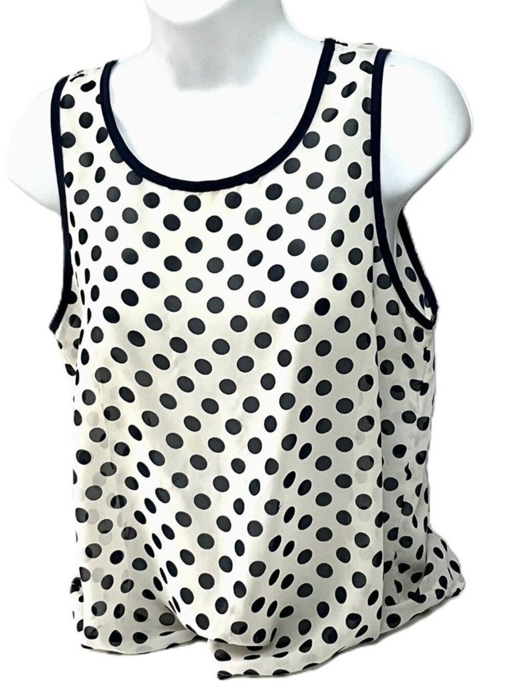 Monteau Los Angeles Polka Dot Lace Tank Top Size M